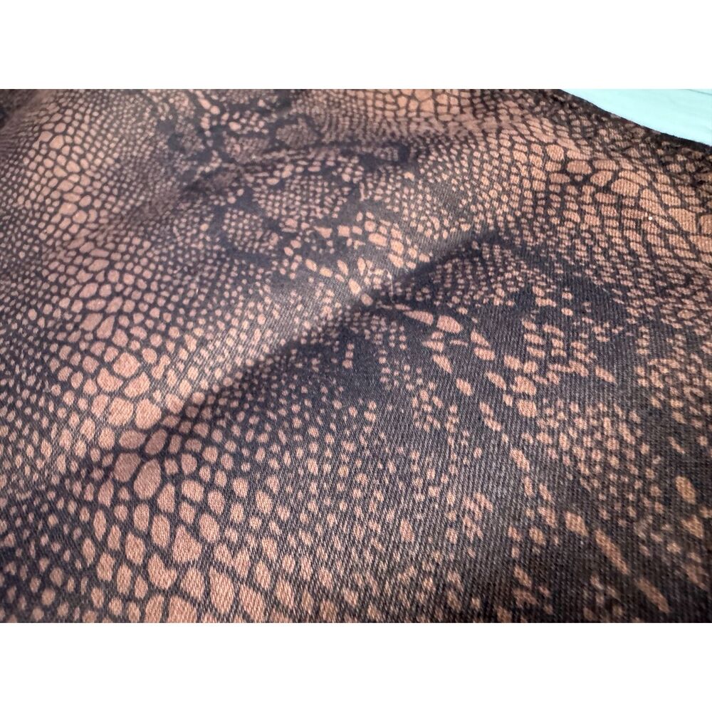 Liverpool Jeans Company Straight Leg Snake Print Jeans Size 12 Brown Black - Picture 7 of 9